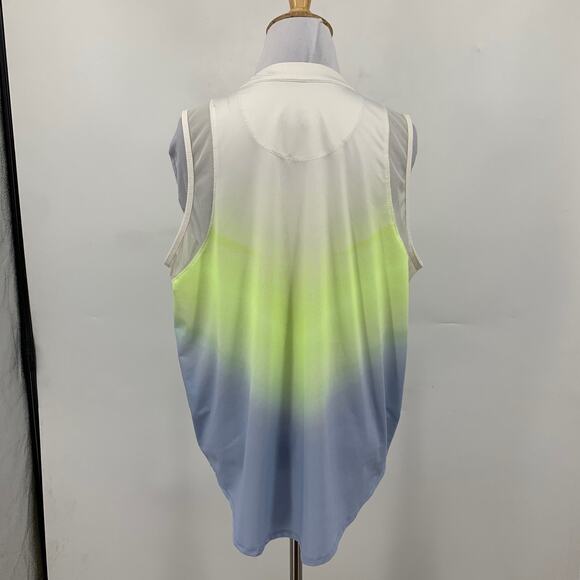 Lucky In Love Tank Top Womens XL Extra Large Wild Ombre Mesh Panel Sleeveless - Picture 7 of 13